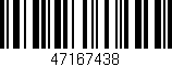 Código de barras (EAN, GTIN, SKU, ISBN): '47167438'