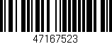 Código de barras (EAN, GTIN, SKU, ISBN): '47167523'