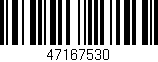 Código de barras (EAN, GTIN, SKU, ISBN): '47167530'