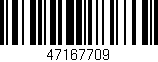 Código de barras (EAN, GTIN, SKU, ISBN): '47167709'