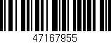 Código de barras (EAN, GTIN, SKU, ISBN): '47167955'