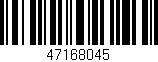 Código de barras (EAN, GTIN, SKU, ISBN): '47168045'