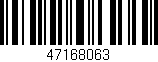Código de barras (EAN, GTIN, SKU, ISBN): '47168063'