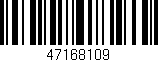 Código de barras (EAN, GTIN, SKU, ISBN): '47168109'