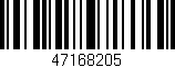 Código de barras (EAN, GTIN, SKU, ISBN): '47168205'