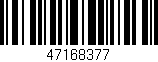 Código de barras (EAN, GTIN, SKU, ISBN): '47168377'