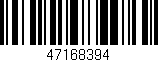 Código de barras (EAN, GTIN, SKU, ISBN): '47168394'