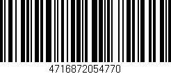 Código de barras (EAN, GTIN, SKU, ISBN): '4716872054770'