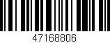 Código de barras (EAN, GTIN, SKU, ISBN): '47168806'