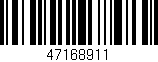 Código de barras (EAN, GTIN, SKU, ISBN): '47168911'