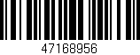 Código de barras (EAN, GTIN, SKU, ISBN): '47168956'