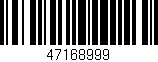 Código de barras (EAN, GTIN, SKU, ISBN): '47168999'