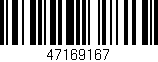 Código de barras (EAN, GTIN, SKU, ISBN): '47169167'