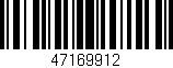 Código de barras (EAN, GTIN, SKU, ISBN): '47169912'