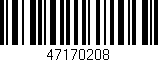 Código de barras (EAN, GTIN, SKU, ISBN): '47170208'