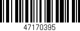 Código de barras (EAN, GTIN, SKU, ISBN): '47170395'