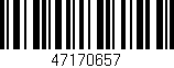 Código de barras (EAN, GTIN, SKU, ISBN): '47170657'
