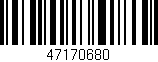 Código de barras (EAN, GTIN, SKU, ISBN): '47170680'