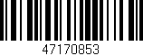 Código de barras (EAN, GTIN, SKU, ISBN): '47170853'