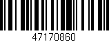 Código de barras (EAN, GTIN, SKU, ISBN): '47170860'
