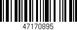 Código de barras (EAN, GTIN, SKU, ISBN): '47170895'