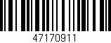 Código de barras (EAN, GTIN, SKU, ISBN): '47170911'