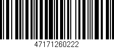 Código de barras (EAN, GTIN, SKU, ISBN): '47171260222'