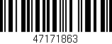 Código de barras (EAN, GTIN, SKU, ISBN): '47171863'