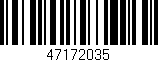 Código de barras (EAN, GTIN, SKU, ISBN): '47172035'