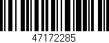 Código de barras (EAN, GTIN, SKU, ISBN): '47172285'