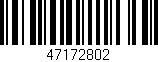 Código de barras (EAN, GTIN, SKU, ISBN): '47172802'