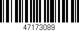 Código de barras (EAN, GTIN, SKU, ISBN): '47173089'