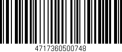 Código de barras (EAN, GTIN, SKU, ISBN): '4717360500748'
