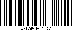 Código de barras (EAN, GTIN, SKU, ISBN): '4717459581047'