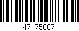 Código de barras (EAN, GTIN, SKU, ISBN): '47175087'