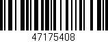 Código de barras (EAN, GTIN, SKU, ISBN): '47175408'