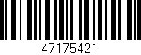 Código de barras (EAN, GTIN, SKU, ISBN): '47175421'