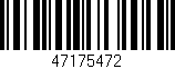 Código de barras (EAN, GTIN, SKU, ISBN): '47175472'