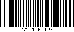 Código de barras (EAN, GTIN, SKU, ISBN): '4717784500027'