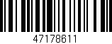 Código de barras (EAN, GTIN, SKU, ISBN): '47178611'