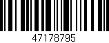 Código de barras (EAN, GTIN, SKU, ISBN): '47178795'