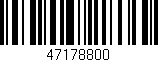 Código de barras (EAN, GTIN, SKU, ISBN): '47178800'