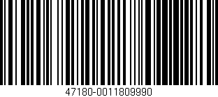 Código de barras (EAN, GTIN, SKU, ISBN): '47180-0011809990'