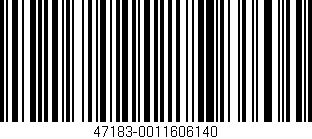 Código de barras (EAN, GTIN, SKU, ISBN): '47183-0011606140'
