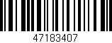 Código de barras (EAN, GTIN, SKU, ISBN): '47183407'