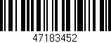 Código de barras (EAN, GTIN, SKU, ISBN): '47183452'