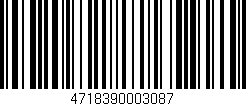 Código de barras (EAN, GTIN, SKU, ISBN): '4718390003087'
