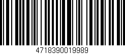 Código de barras (EAN, GTIN, SKU, ISBN): '4718390019989'