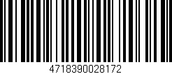 Código de barras (EAN, GTIN, SKU, ISBN): '4718390028172'