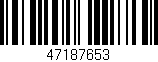 Código de barras (EAN, GTIN, SKU, ISBN): '47187653'